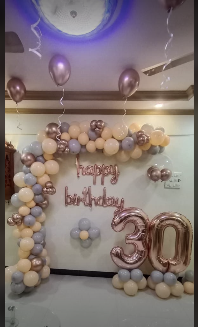 chrome birthday decoration